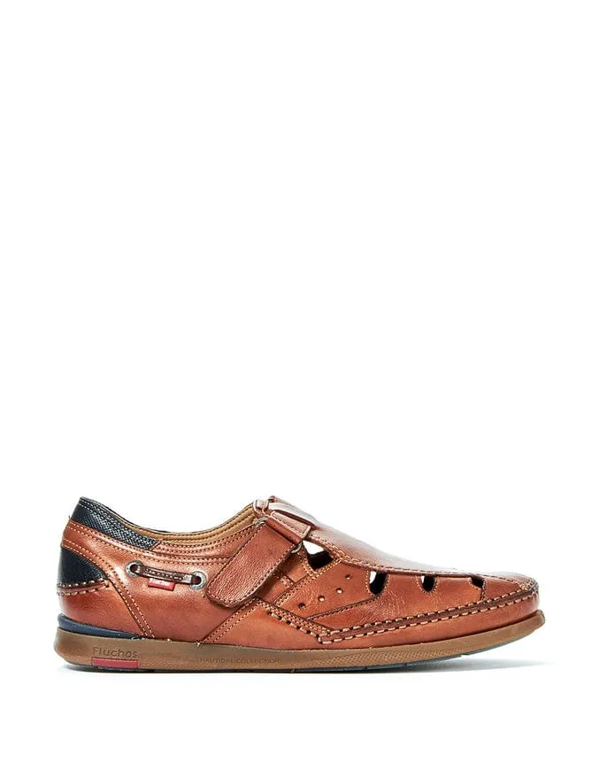 Fluchos Men's Mariner Deck Sandals- Cuero