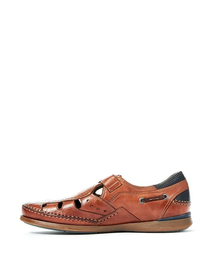 Fluchos Men's Mariner Deck Sandals- Cuero