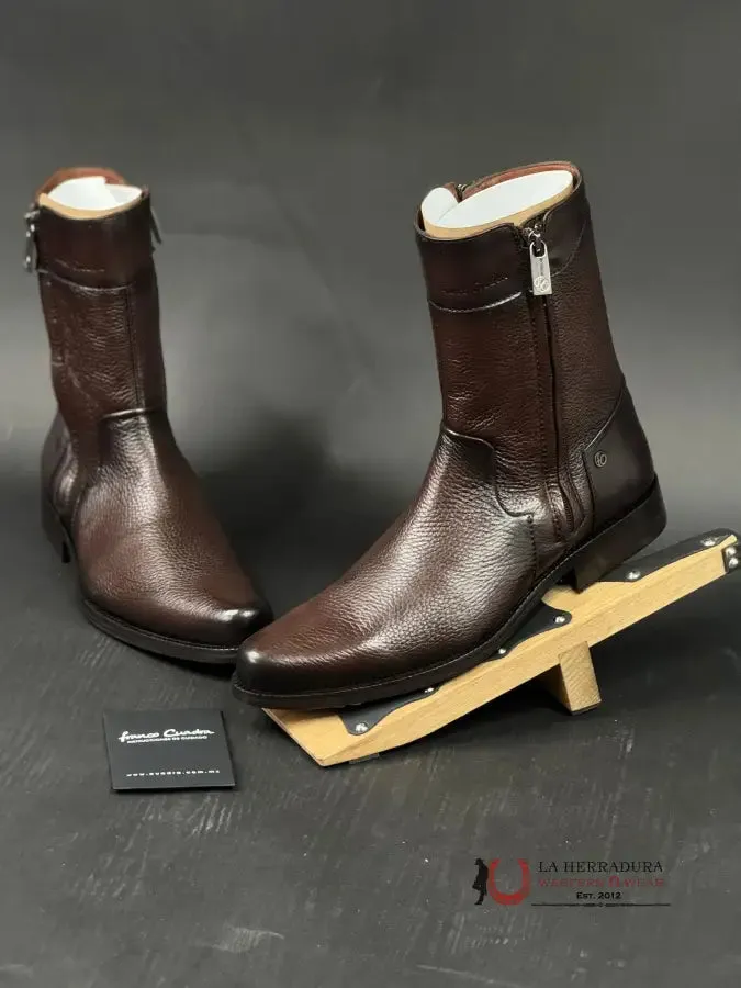 FRANCO CUADRA SHORT BOOT VENADO DIEGO CAFÉ CALF