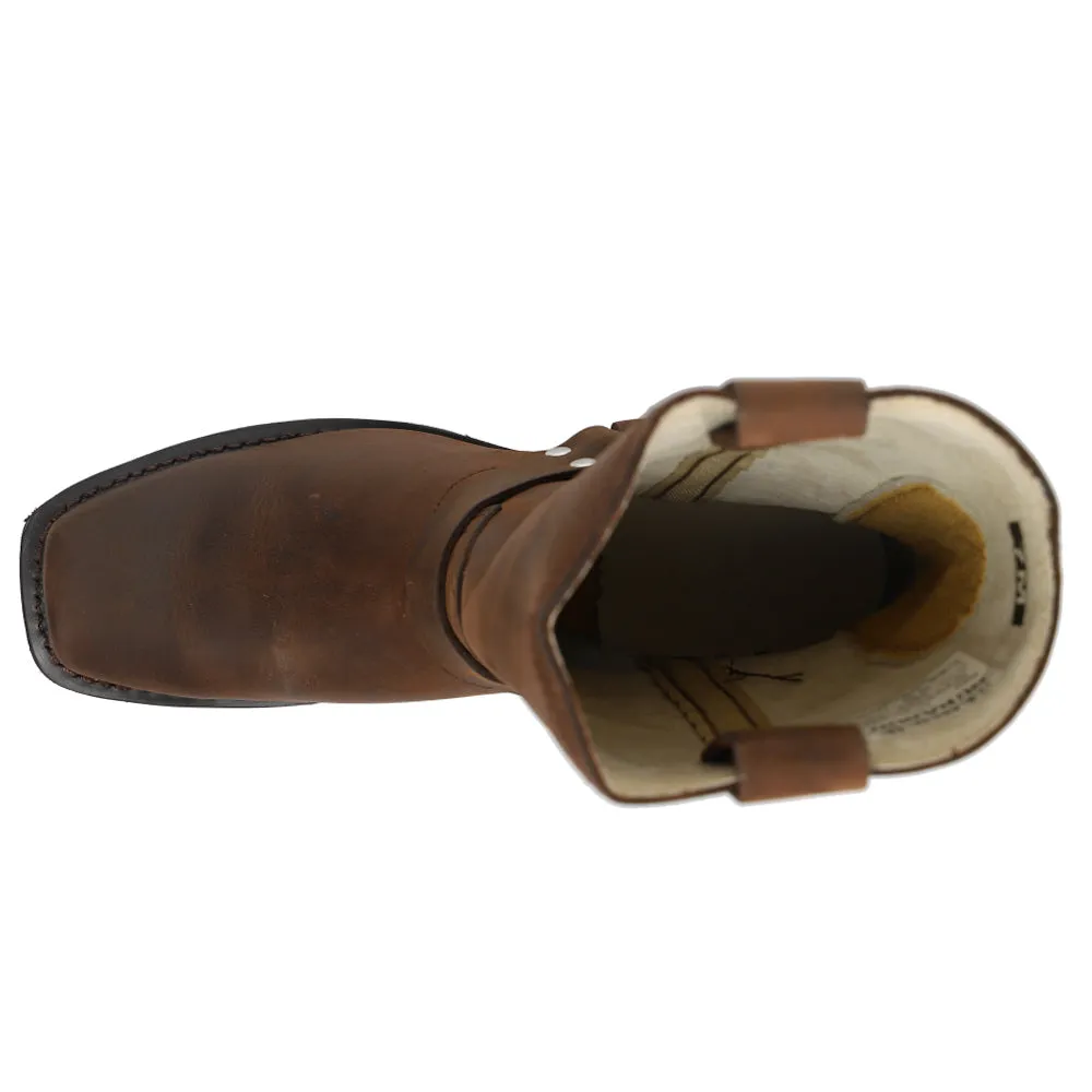 Harness Square Toe Pull On Cowboy Boots