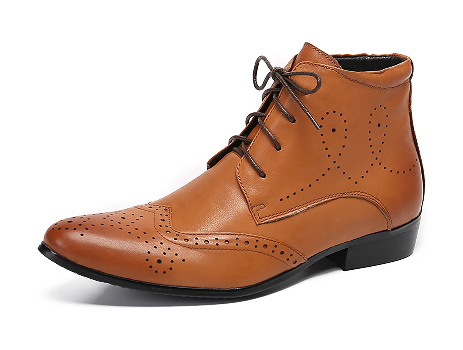 Men's Leather Lace-Up Dress Boots
