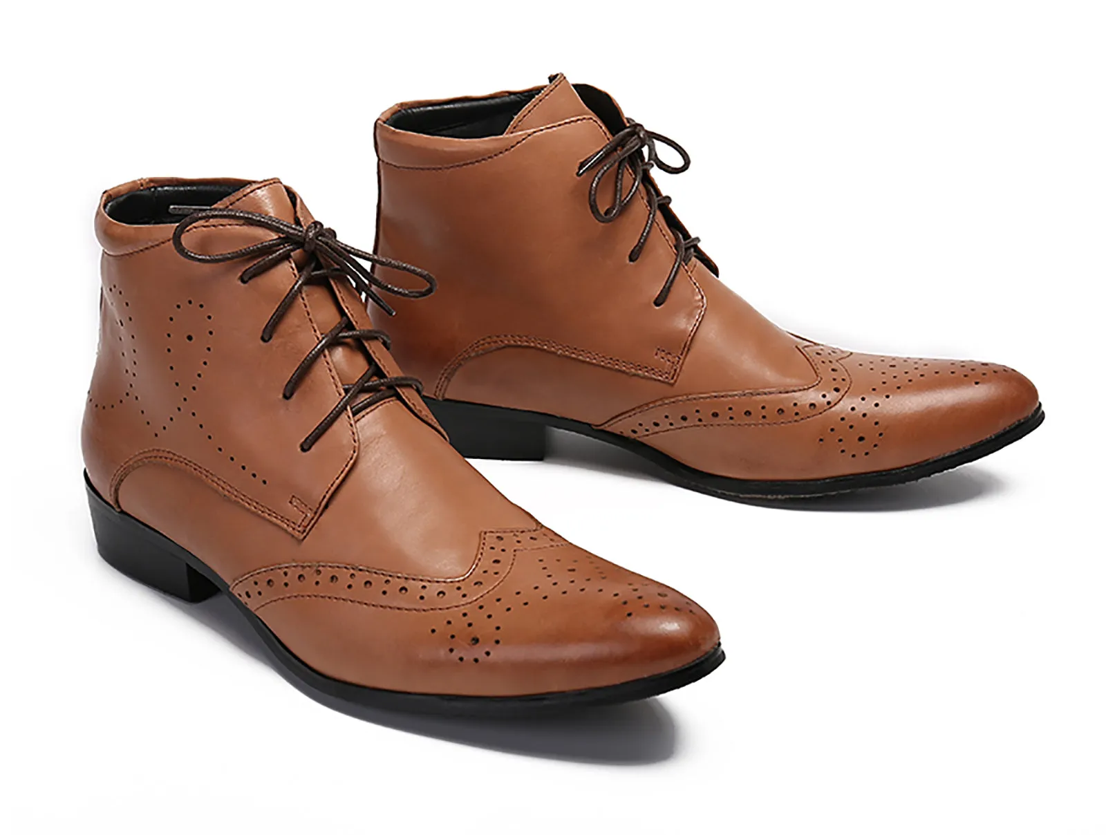 Men's Leather Lace-Up Dress Boots
