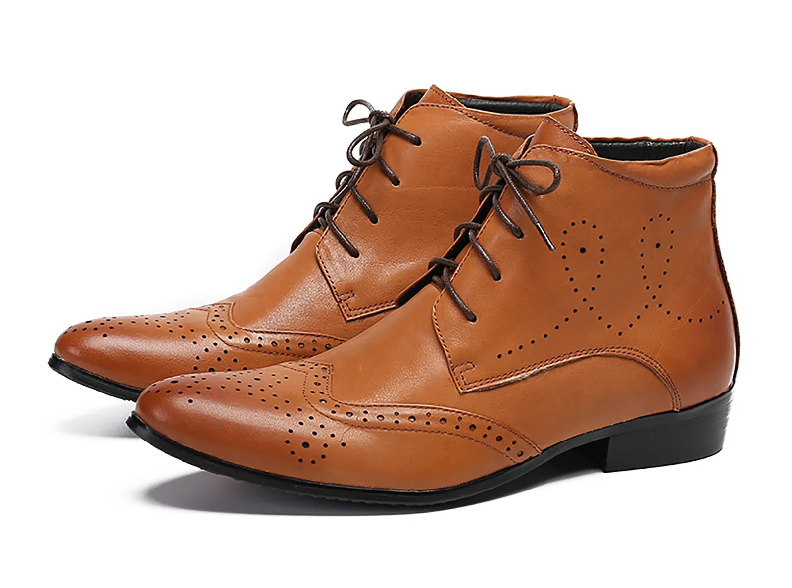 Men's Leather Lace-Up Dress Boots