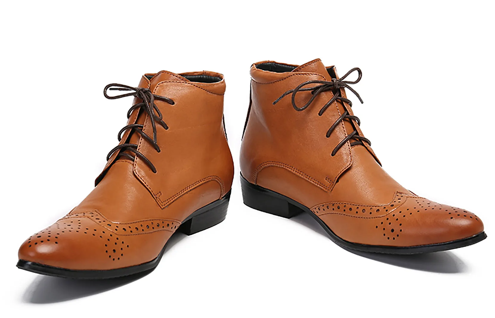 Men's Leather Lace-Up Dress Boots