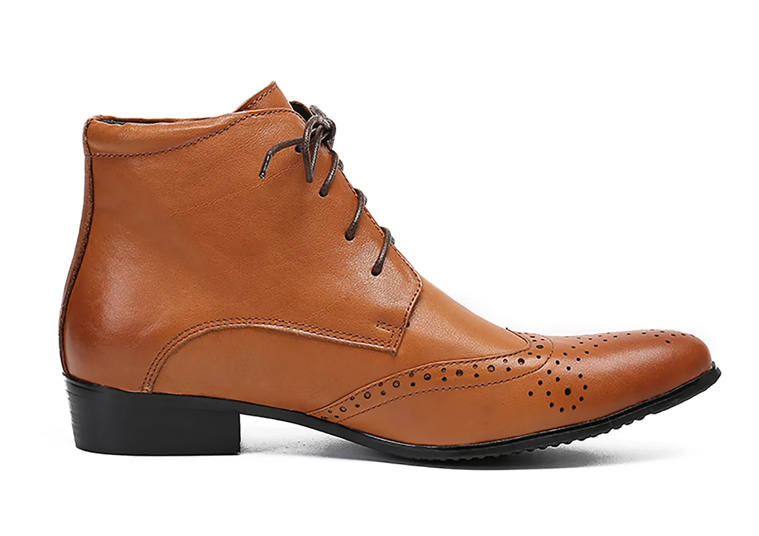 Men's Leather Lace-Up Dress Boots