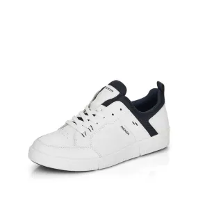 Rieker Men's Tennis Sneakers- White/ Navy
