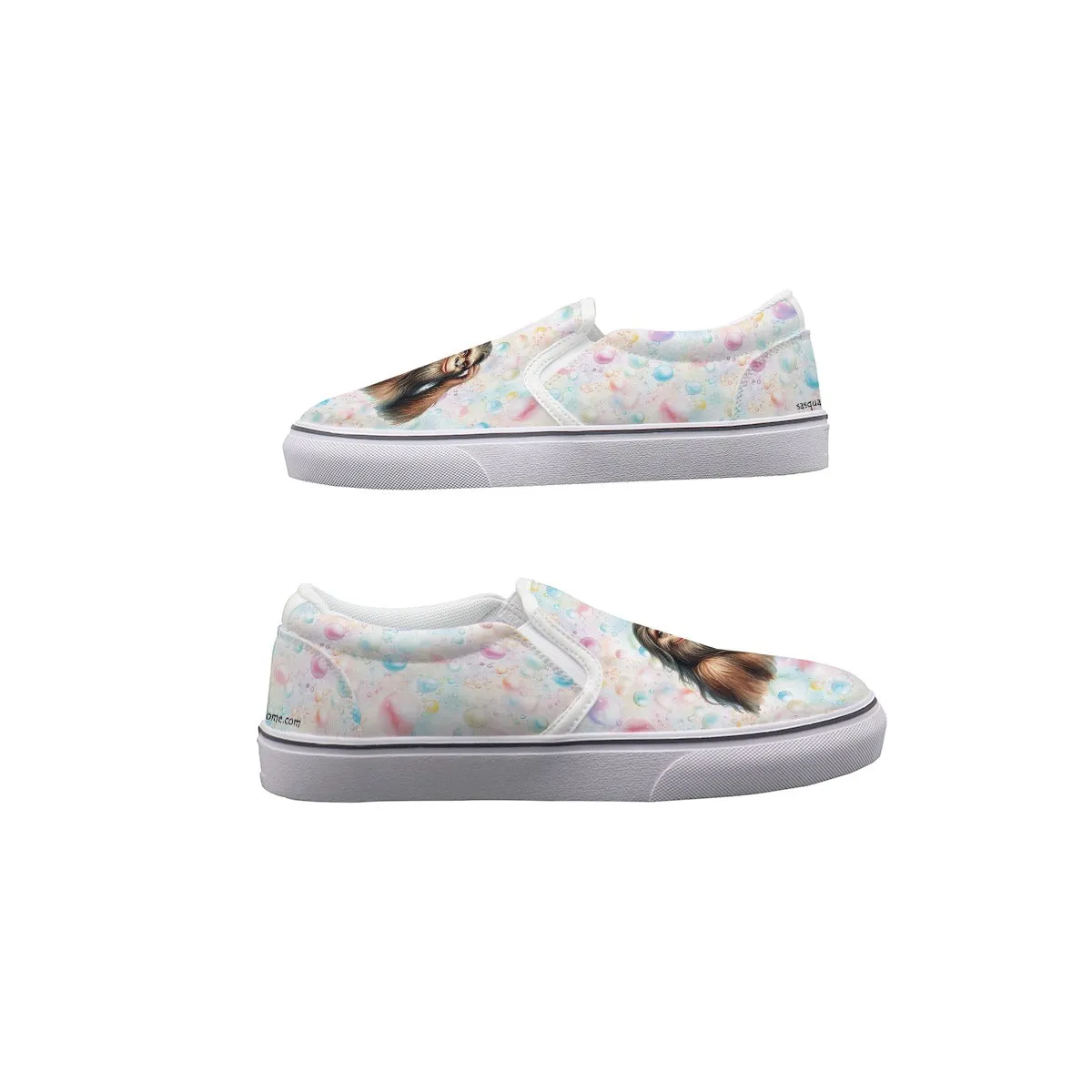 Shesquatch Bubbles, Women's Slip On Sneakers, bigfoot, sasquatch