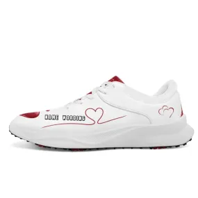 Unique Gift,Personalized Premium  Love Design Sneakers, Custom Romatic Golf Shoes, Unique Couples' Gift