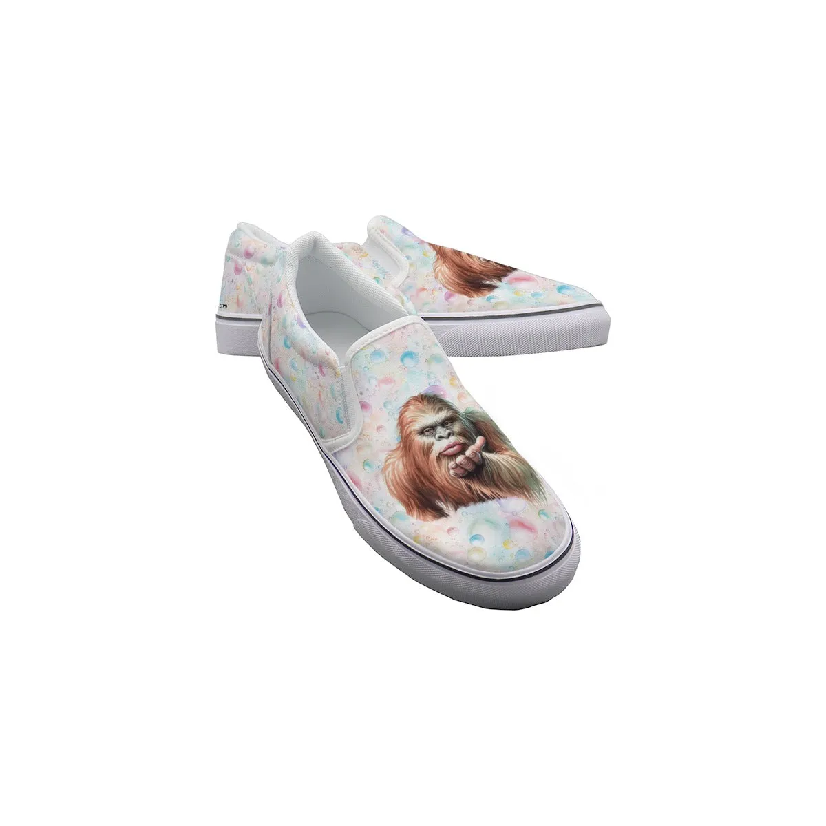 Women's Shesquatch Slip On Sneakers, Sasquatch, Bigfoot