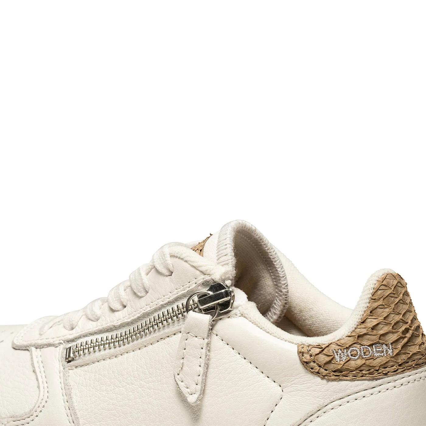 Ydun Leather Zipper - Blanc de Blanc